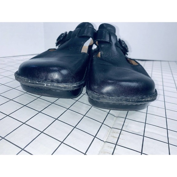 Alegria 9.5 EUR 40 Black Leather Clogs Mule Slip-On ALG-601 Nursing PG Lite EUC - Picture 7 of 11